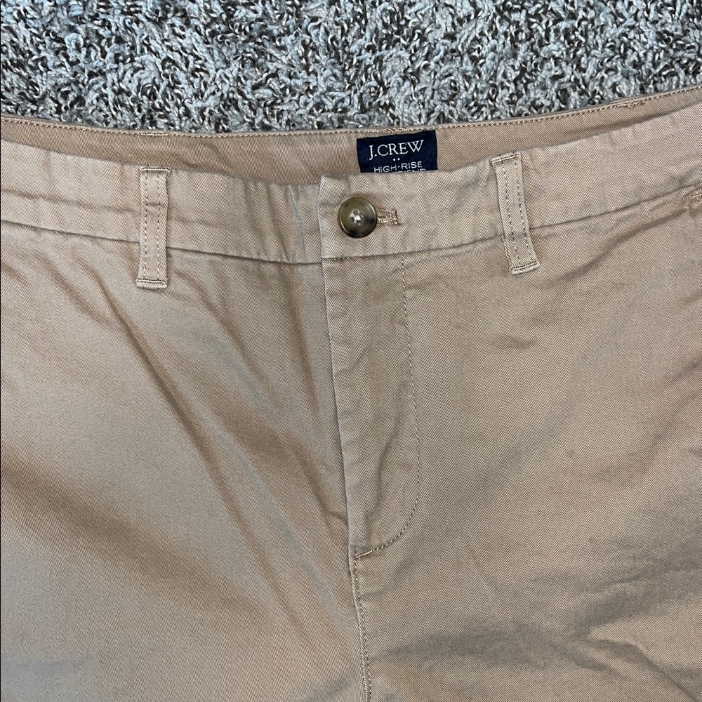 J. Crew High Rise Girlfriend Chino Pant in Camel (Dark Khaki Tan) Women's 10 - Picture 7 of 9
